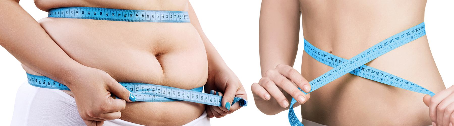 weight loss using aod-9604 shown by measuring tape