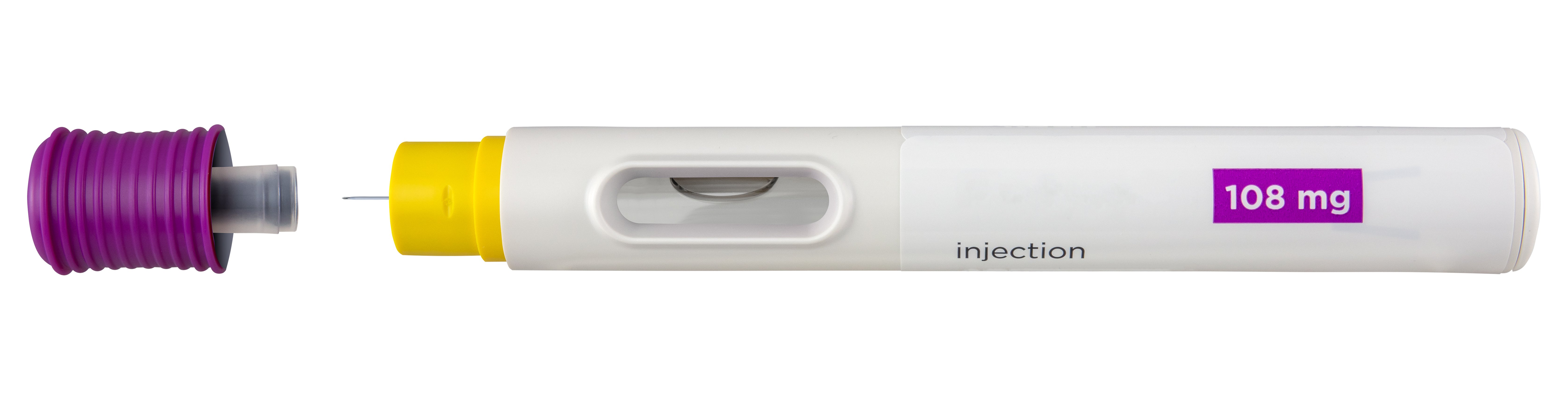 An uncapped medical weight loss injection pen