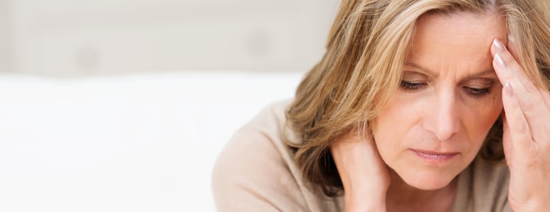 woman looking stressed 