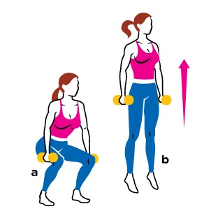 Dumbbell Squat Jump workout graphic