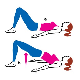 Double-Leg Hip Bridge workout graphic